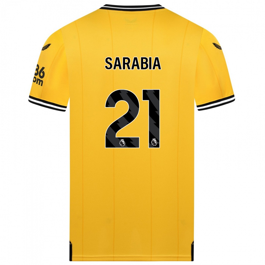 Dámské Pablo Sarabia #21 Žlutá Domů Hráčské Dresy 2023/24 Dres