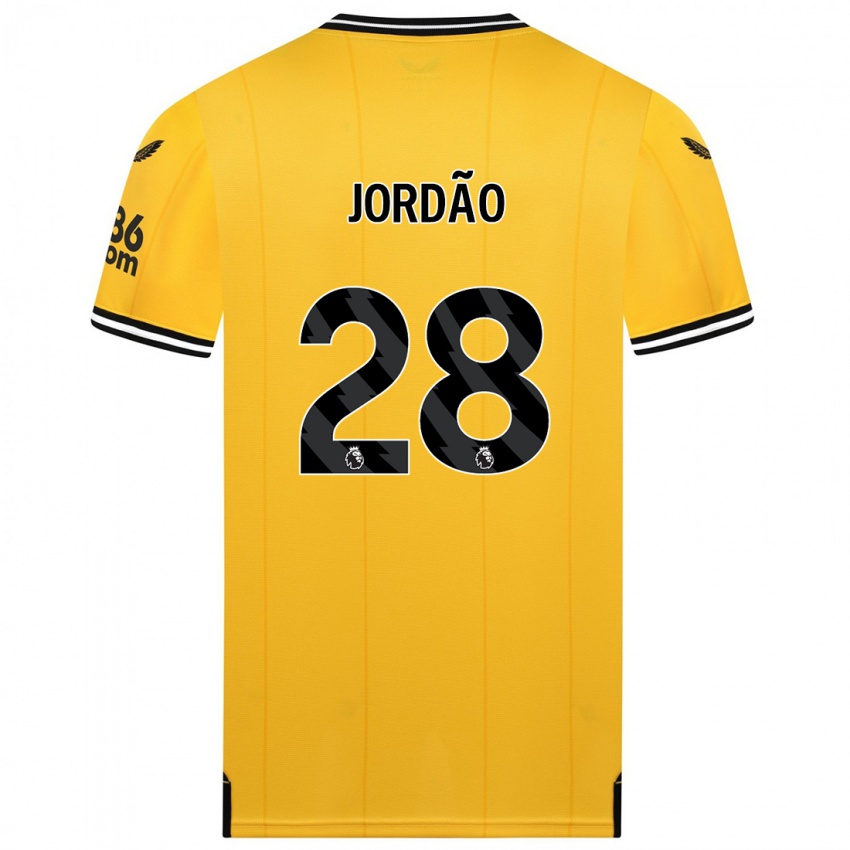 Dámské Bruno Jordão #28 Žlutá Domů Hráčské Dresy 2023/24 Dres