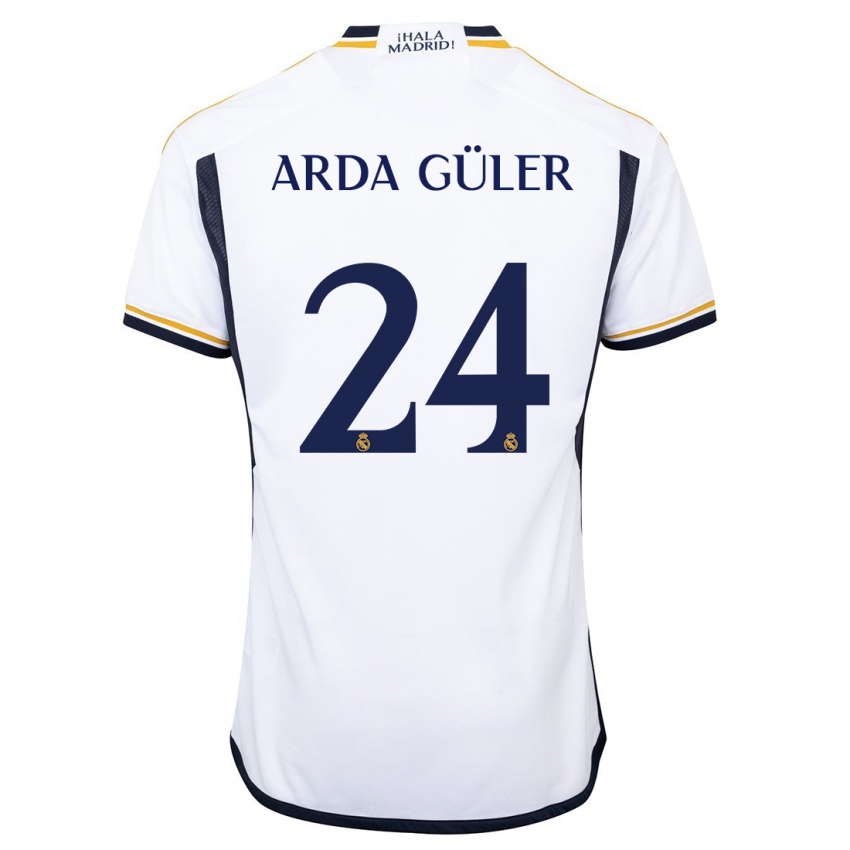 Dámské Arda Güler #24 Bílý Domů Hráčské Dresy 2023/24 Dres