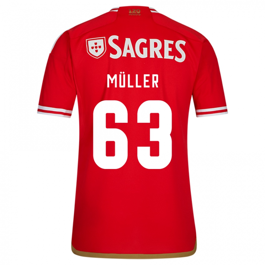Dámské José Müller #63 Červené Domů Hráčské Dresy 2023/24 Dres
