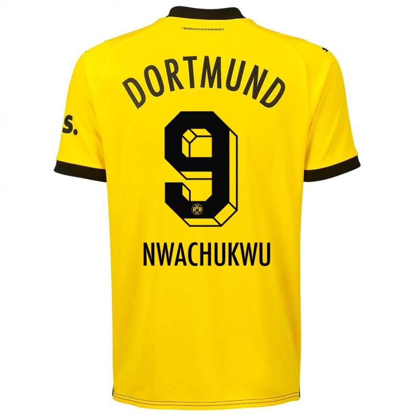 Dámské Isaak Nwachukwu #9 Žlutá Domů Hráčské Dresy 2023/24 Dres