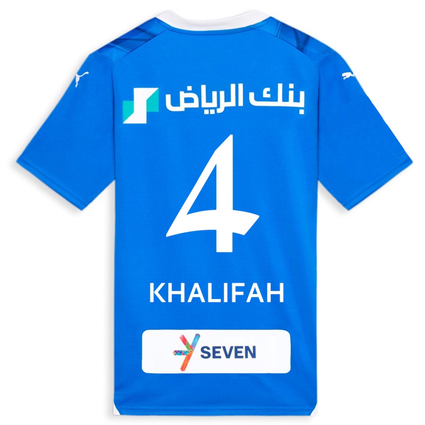 Dámské Khalifah Al-Dawsari #4 Modrý Domů Hráčské Dresy 2023/24 Dres