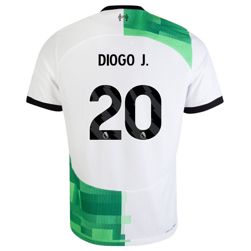 Dámské Diogo Jota #20 Bílá Zelená Daleko Hráčské Dresy 2023/24 Dres