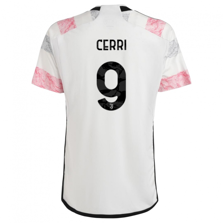 Dámské Leonardo Cerri #9 Bílá Růžová Daleko Hráčské Dresy 2023/24 Dres
