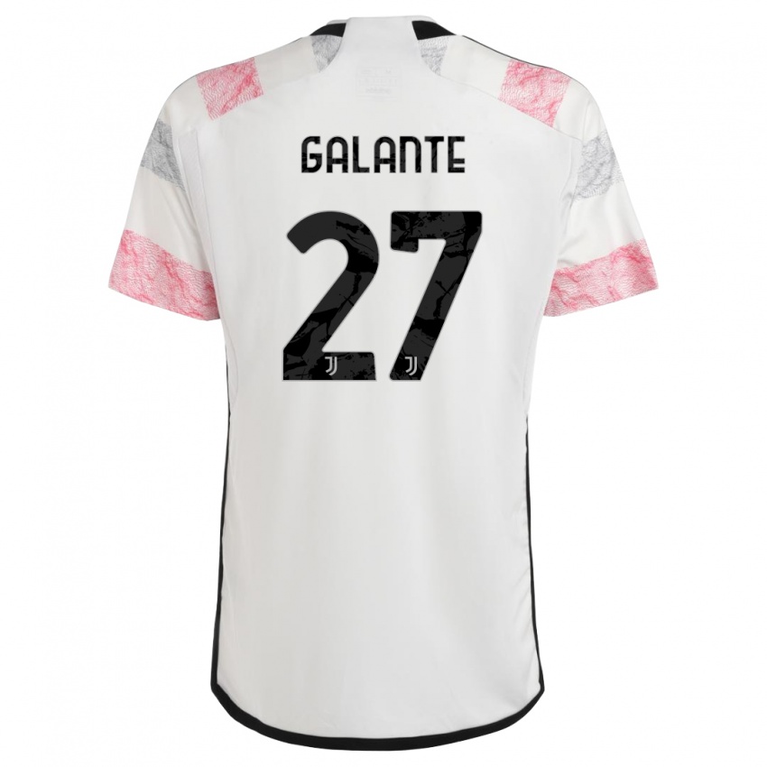 Dámské Tommaso Galante #27 Bílá Růžová Daleko Hráčské Dresy 2023/24 Dres