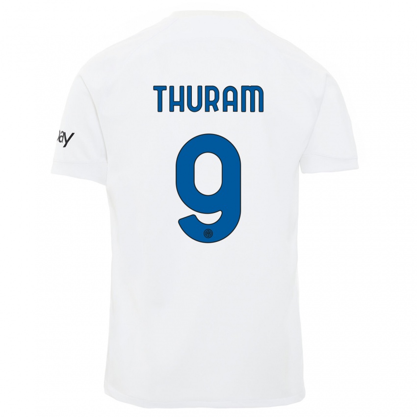 Dámské Marcus Thuram #9 Bílý Daleko Hráčské Dresy 2023/24 Dres