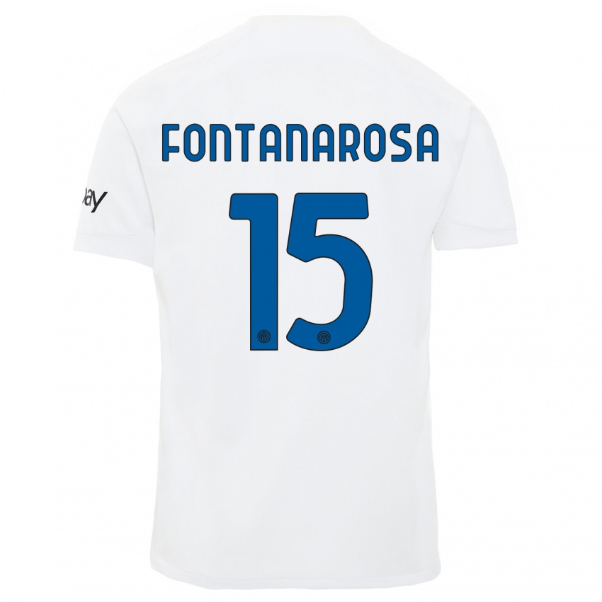 Dámské Alessandro Fontanarosa #15 Bílý Daleko Hráčské Dresy 2023/24 Dres