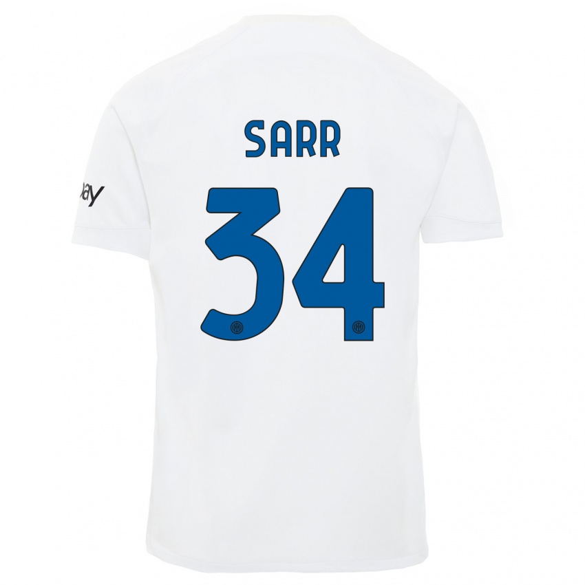 Dámské Amadou Sarr #34 Bílý Daleko Hráčské Dresy 2023/24 Dres