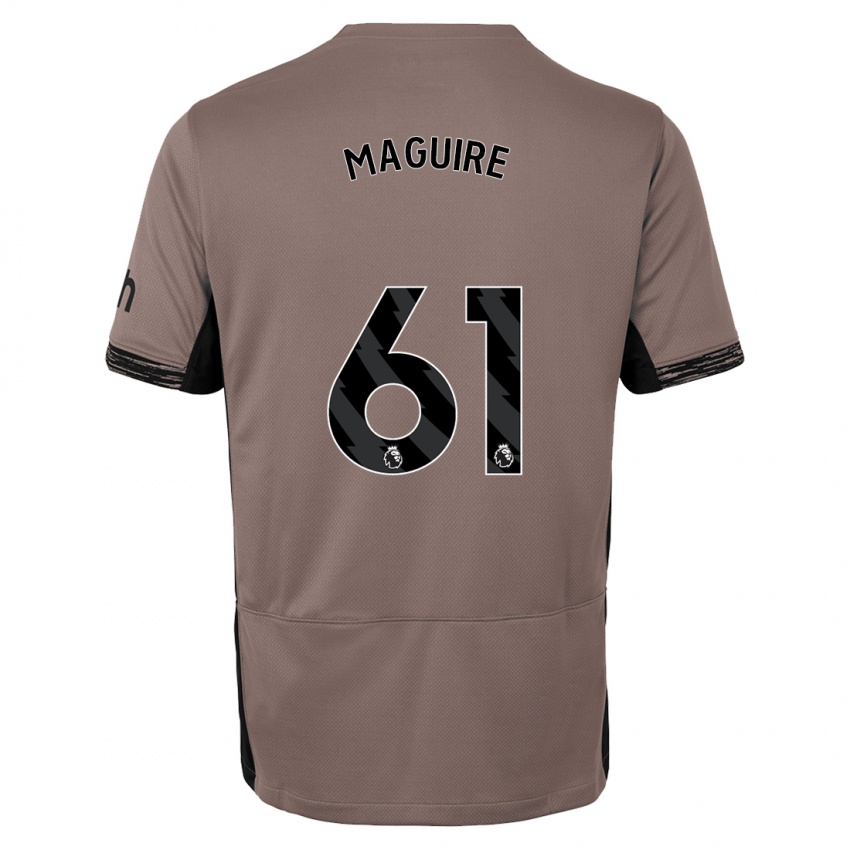 Dámské Aaron Maguire #61 Tmavě Béžová Třetí Hráčské Dresy 2023/24 Dres