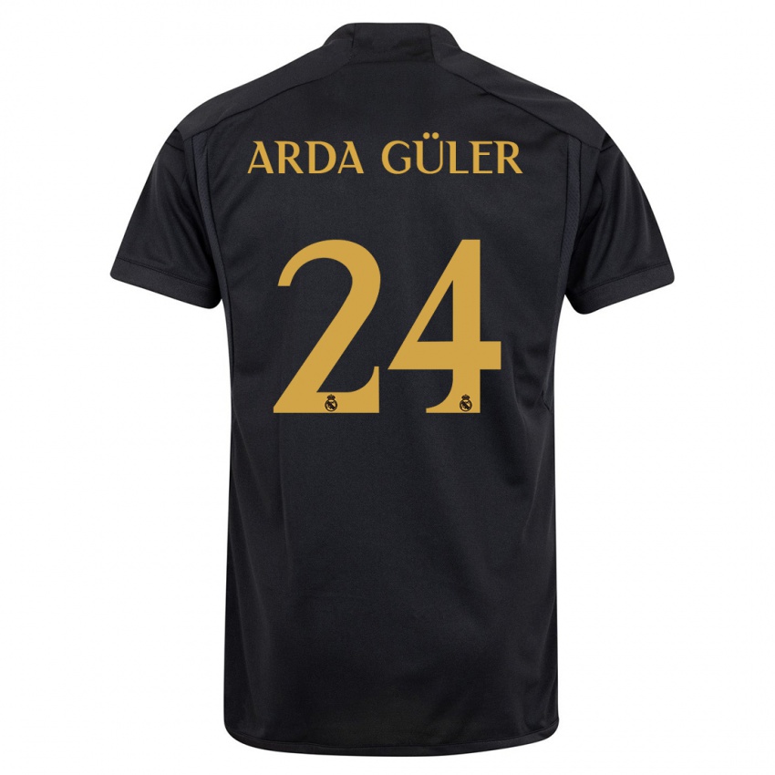 Dámské Arda Güler #24 Černá Třetí Hráčské Dresy 2023/24 Dres