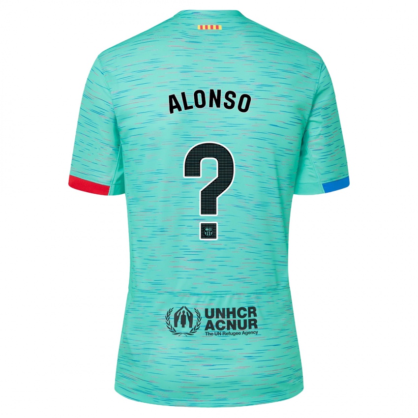Dámské Aáron Alonso #0 Světlá Aqua Třetí Hráčské Dresy 2023/24 Dres