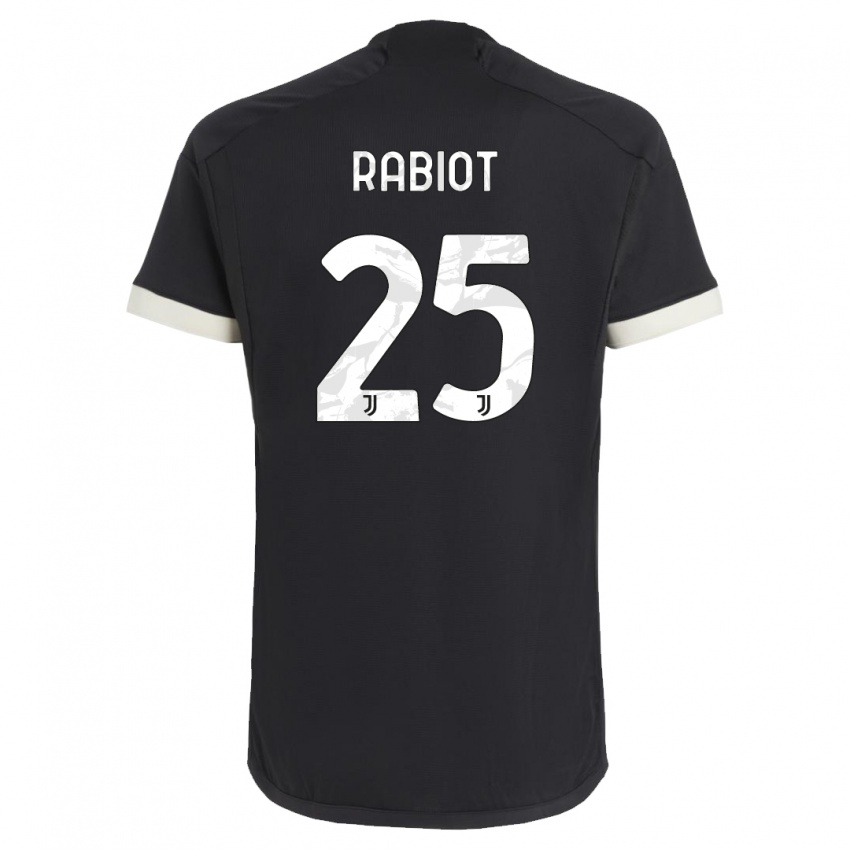 Dámské Adrien Rabiot #25 Černá Třetí Hráčské Dresy 2023/24 Dres