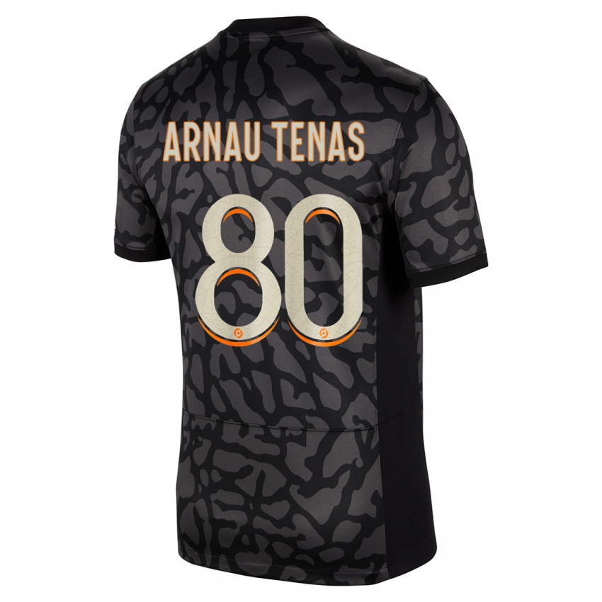 Dámské Arnau Tenas #80 Černá Třetí Hráčské Dresy 2023/24 Dres