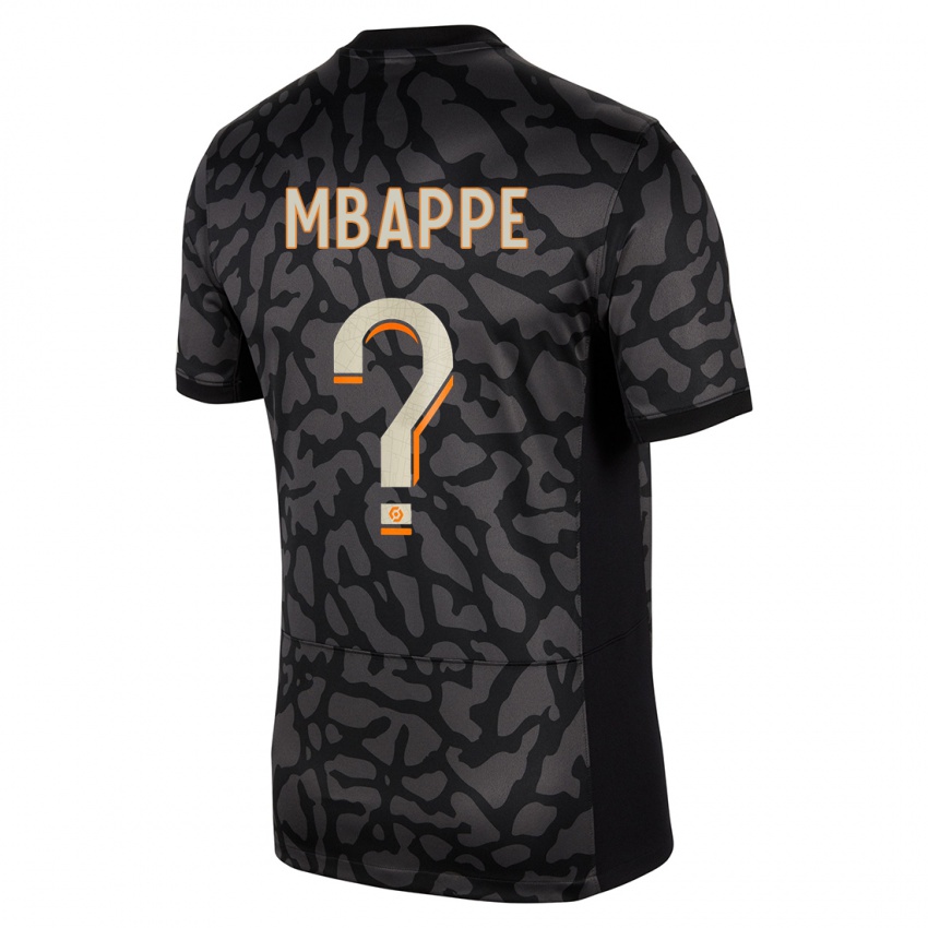 Dámské Ethan Mbappe #0 Černá Třetí Hráčské Dresy 2023/24 Dres
